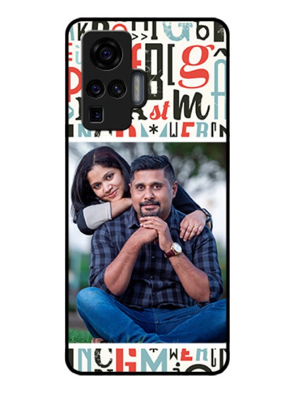 Custom Vivo X50 Pro 5G Personalized Glass Phone Case - Alphabet Design