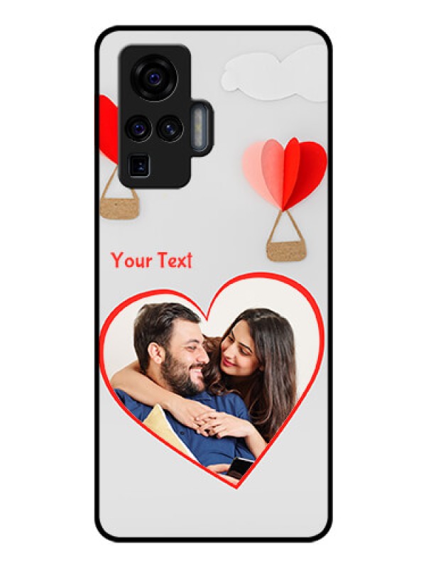 Custom Vivo X50 Pro 5G Custom Glass Mobile Case - Parachute Love Design