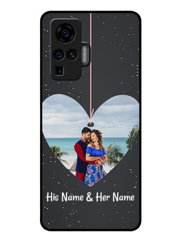 Custom Vivo X50 Pro 5G Custom Glass Phone Case - Hanging Heart Design