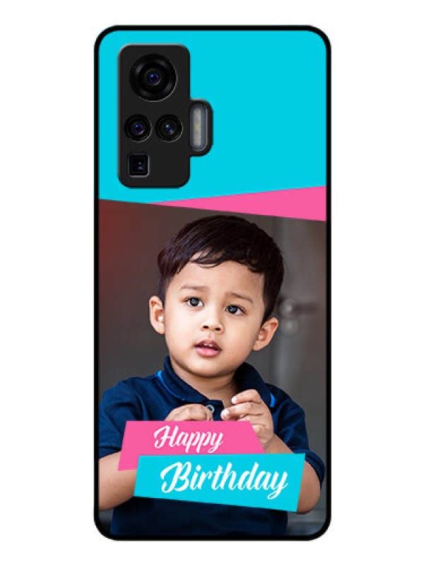 Custom Vivo X50 Pro 5G Personalized Glass Phone Case - Image Holder with 2 Color Design