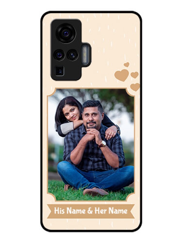 Custom Vivo X50 Pro 5G Custom Glass Phone Case - with confetti love design 