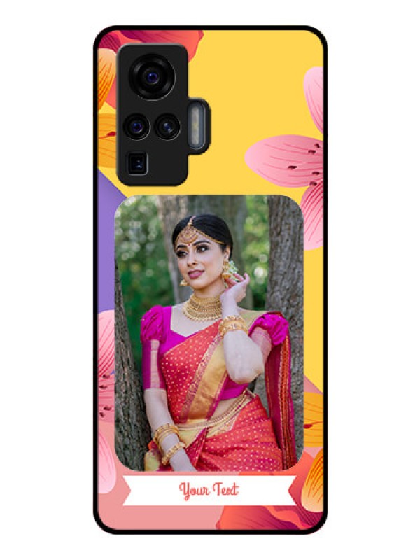 Custom Vivo X50 Pro 5G Custom Glass Mobile Case - 3 Image With Vintage Floral Design