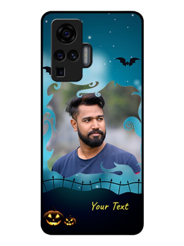 Custom Vivo X50 Pro 5G Custom Glass Phone Case - Halloween frame design