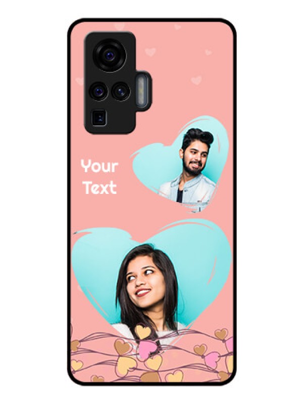 Custom Vivo X50 Pro 5G Custom Glass Mobile Case - Love Doodle Design