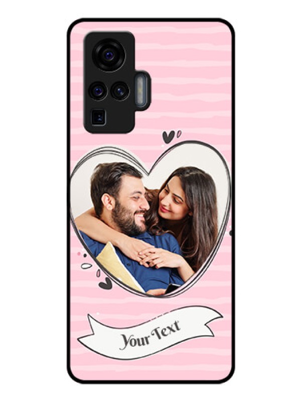 Custom Vivo X50 Pro 5G Custom Glass Phone Case - Vintage Heart Design