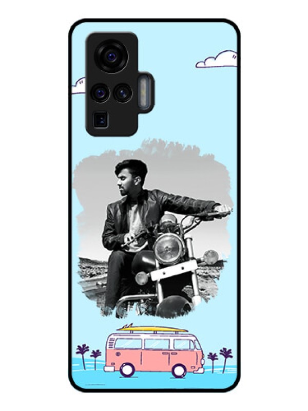 Custom Vivo X50 Pro 5G Photo Printing on Glass Case - Travel & Adventure Design