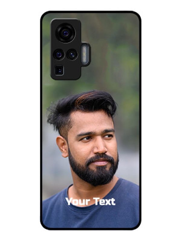 Custom Vivo X50 Pro 5G Glass Mobile Cover: Photo with Text