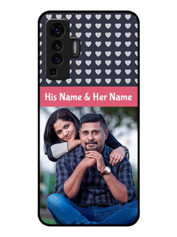 Custom Vivo X50 Custom Glass Mobile Case - Love Symbols Design