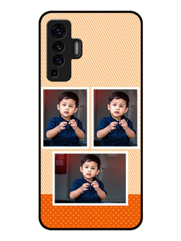 Custom Vivo X50 Photo Printing on Glass Case - Bulk Photos Upload Design