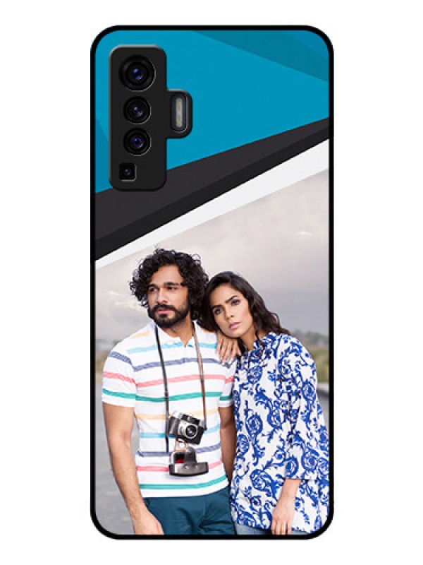 Custom Vivo X50 Photo Printing on Glass Case - Simple Pattern Photo Upload Design