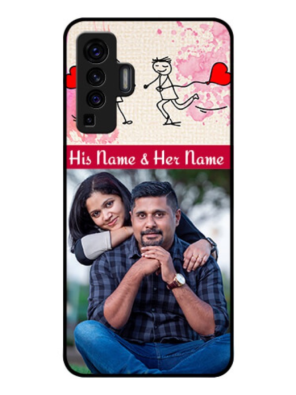 Custom Vivo X50 Photo Printing on Glass Case - You and Me Case Design