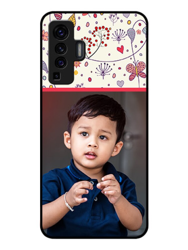 Custom Vivo X50 Custom Glass Mobile Case - Premium Floral Design