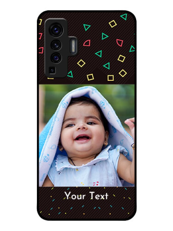 Custom Vivo X50 Custom Glass Phone Case - with confetti birthday design