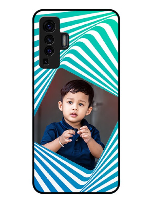 Custom Vivo X50 Personalized Glass Phone Case - Abstract Spiral Design