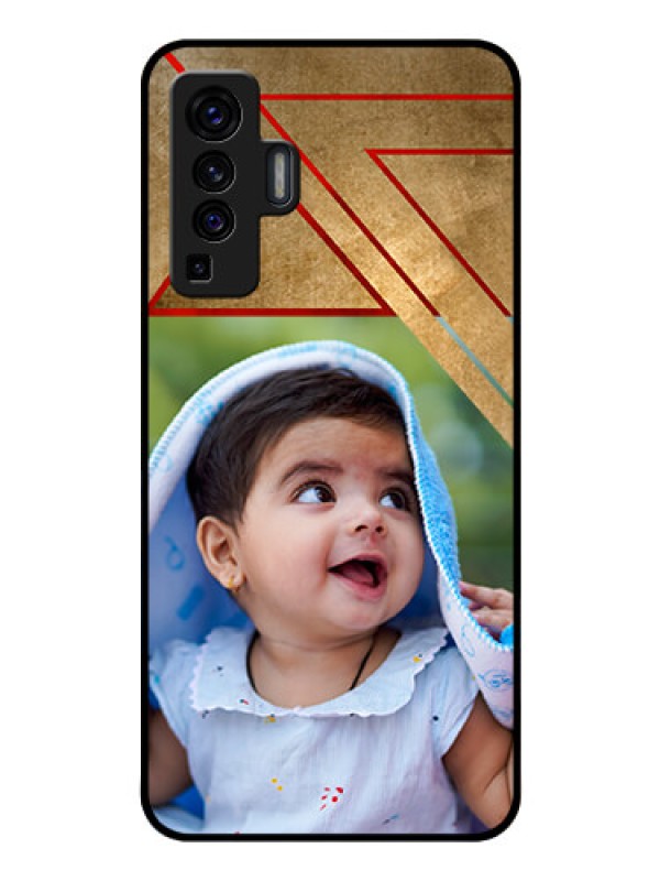 Custom Vivo X50 Personalized Glass Phone Case - Gradient Abstract Texture Design