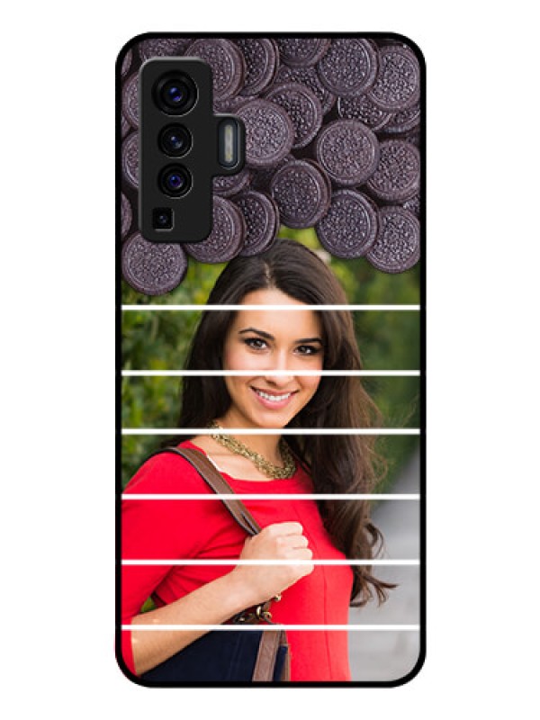 Custom Vivo X50 Custom Glass Phone Case - with Oreo Biscuit Design