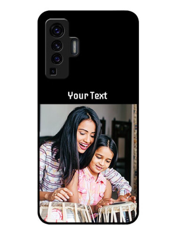 Custom Vivo X50 Photo with Name on Glass Phone Case