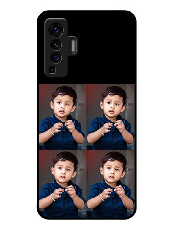 Custom Vivo X50 4 Image Holder on Glass Mobile Cover