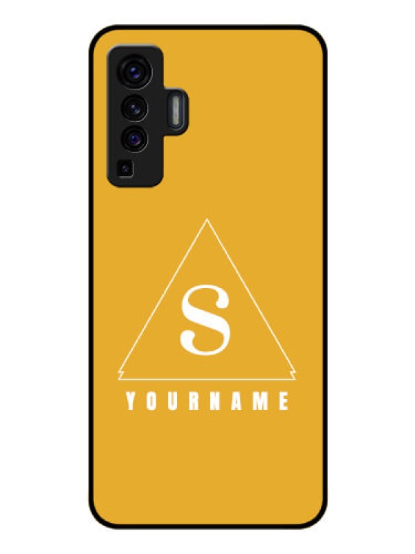 Custom Vivo X50 Personalized Glass Phone Case - simple triangle Design