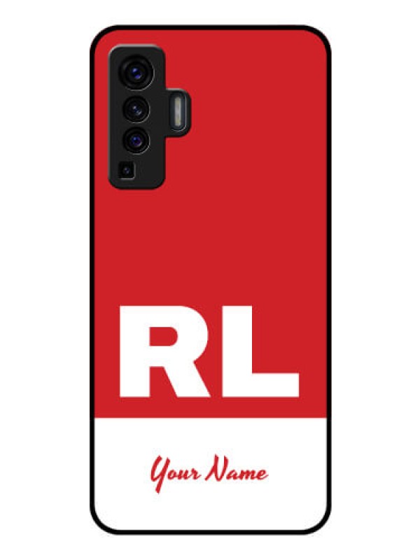 Custom Vivo X50 Personalized Glass Phone Case - dual tone custom text Design
