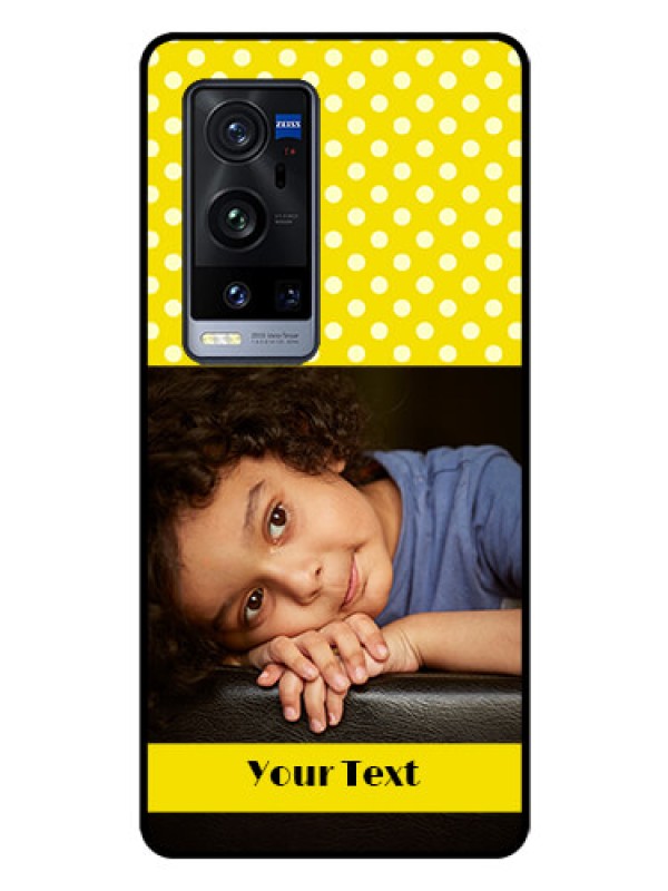 Custom Vivo X60 Pro Plus 5G Custom Glass Phone Case - Bright Yellow Case Design