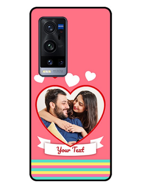 Custom Vivo X60 Pro Plus 5G Photo Printing on Glass Case - Love Doodle Design