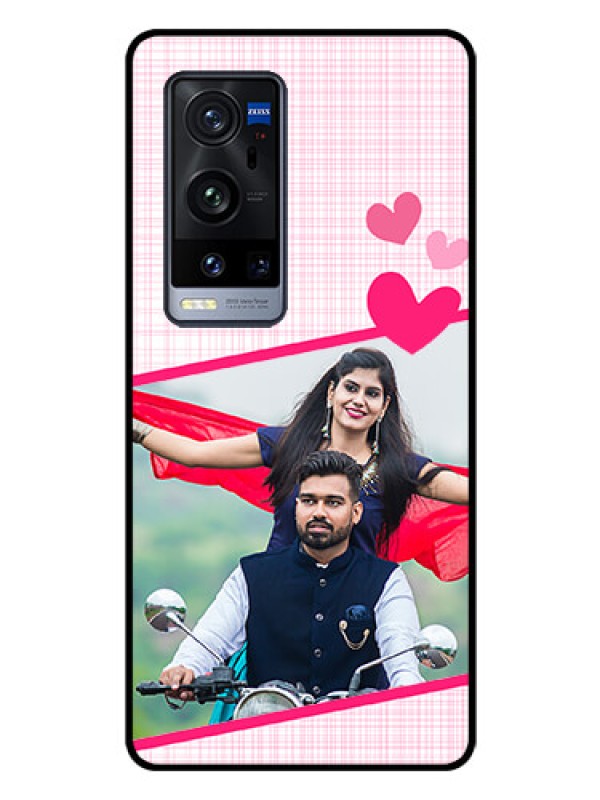 Custom Vivo X60 Pro Plus 5G Custom Glass Phone Case - Love Shape Heart Design