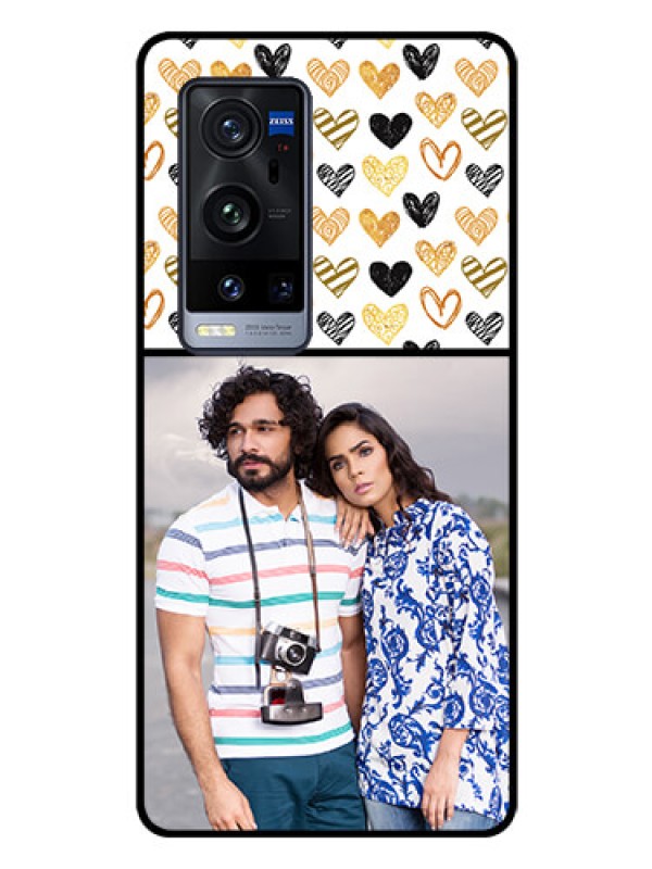 Custom Vivo X60 Pro Plus 5G Photo Printing on Glass Case - Love Symbol Design
