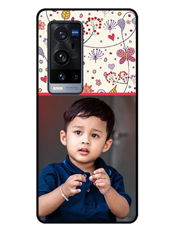 Custom Vivo X60 Pro Plus 5G Custom Glass Mobile Case - Premium Floral Design