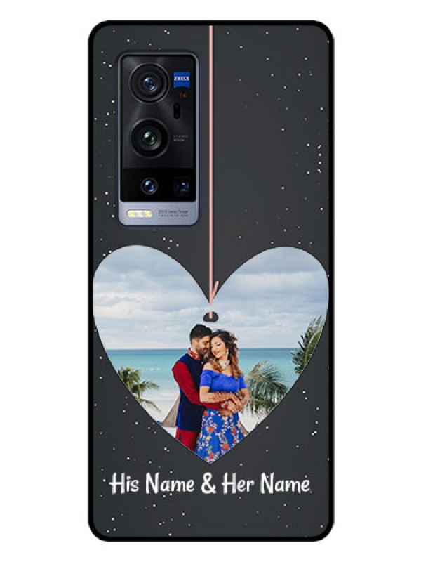 Custom Vivo X60 Pro Plus 5G Custom Glass Phone Case - Hanging Heart Design