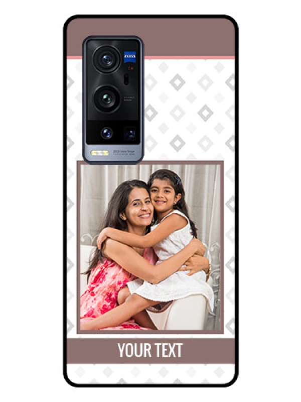 Custom Vivo X60 Pro Plus 5G Photo Printing on Glass Case - Simple Diamond Design