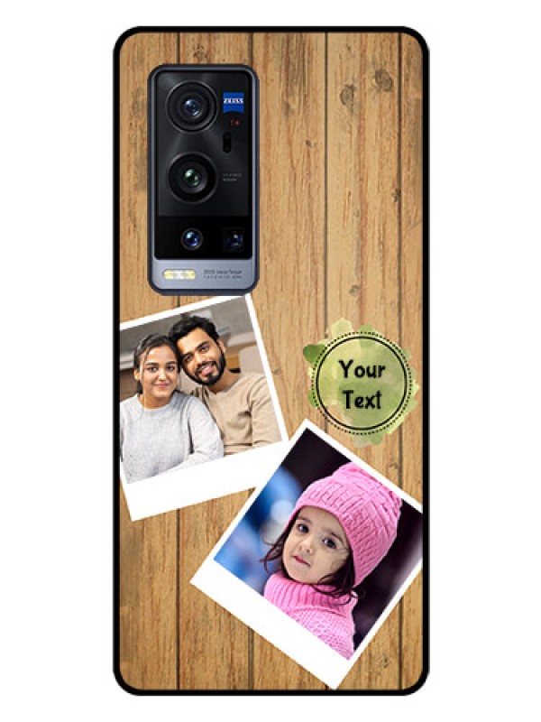 Custom Vivo X60 Pro Plus 5G Custom Glass Phone Case - Wooden Texture Design