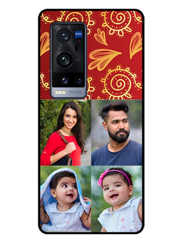 Custom Vivo X60 Pro Plus 5G Photo Printing on Glass Case - 4 Image Traditional Design
