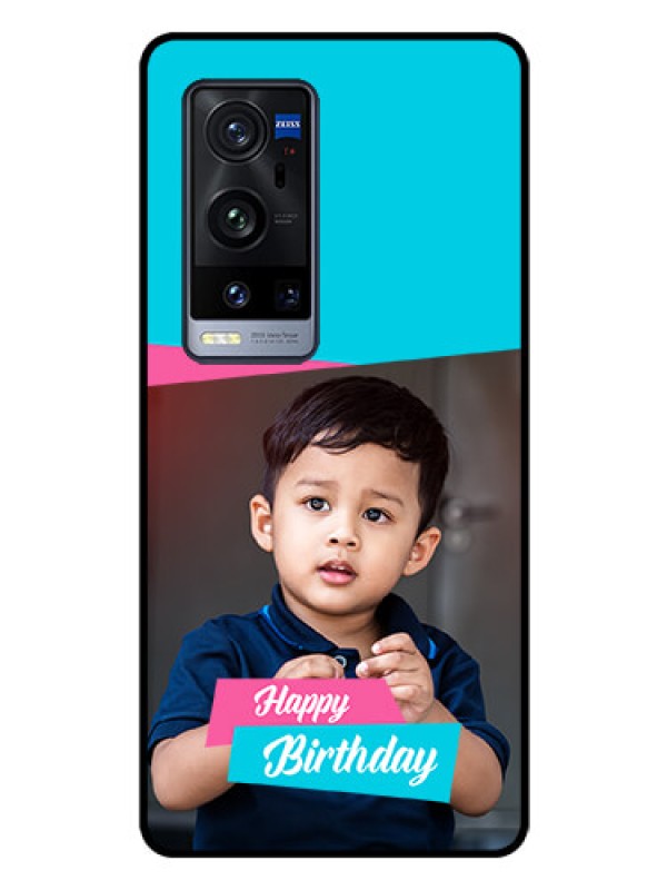 Custom Vivo X60 Pro Plus 5G Personalized Glass Phone Case - Image Holder with 2 Color Design