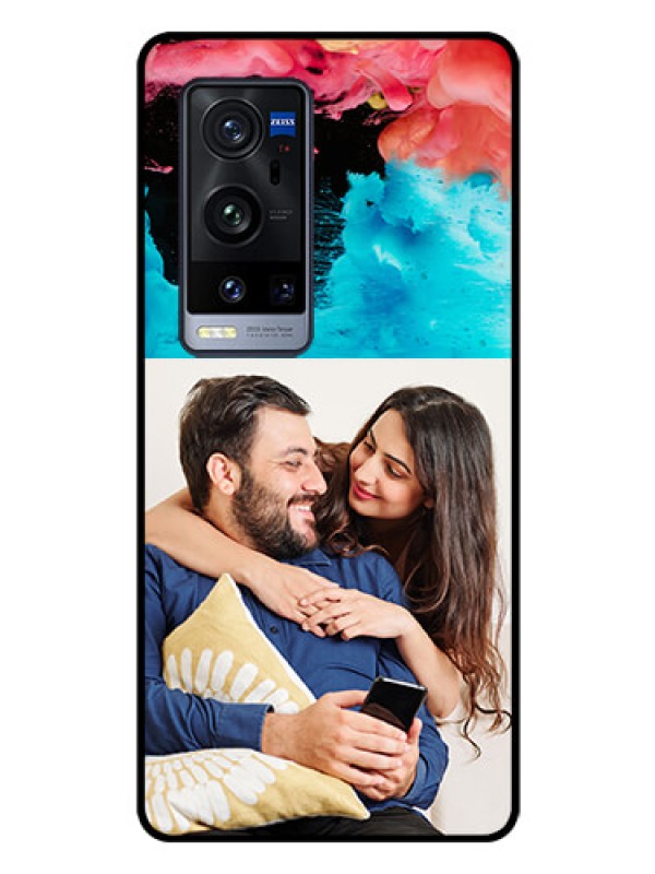 Custom Vivo X60 Pro Plus 5G Custom Glass Mobile Case - Quote with Acrylic Painting Design