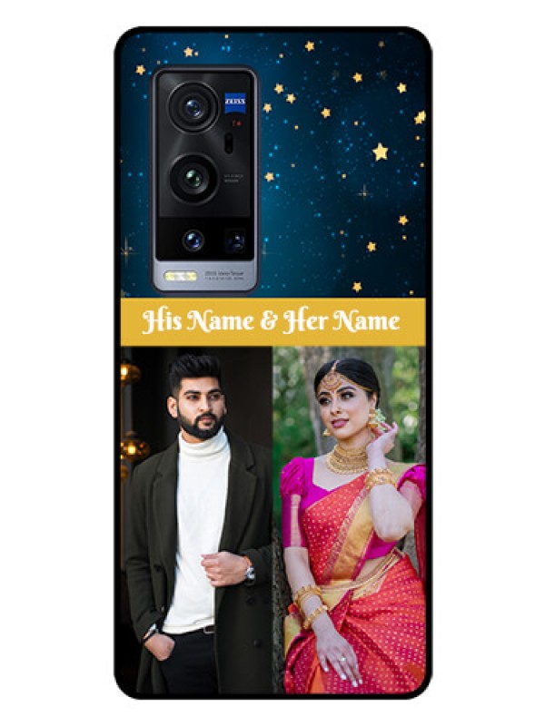 Custom Vivo X60 Pro Plus 5G Custom Glass Phone Case - Galaxy Stars Backdrop Design