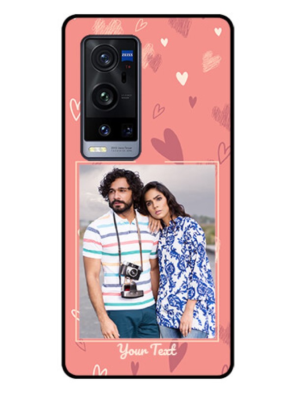 Custom Vivo X60 Pro Plus 5G Custom Glass Phone Case - Love doodle art Design