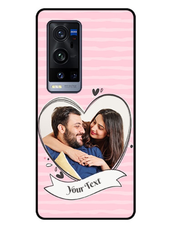 Custom Vivo X60 Pro Plus 5G Custom Glass Phone Case - Vintage Heart Design