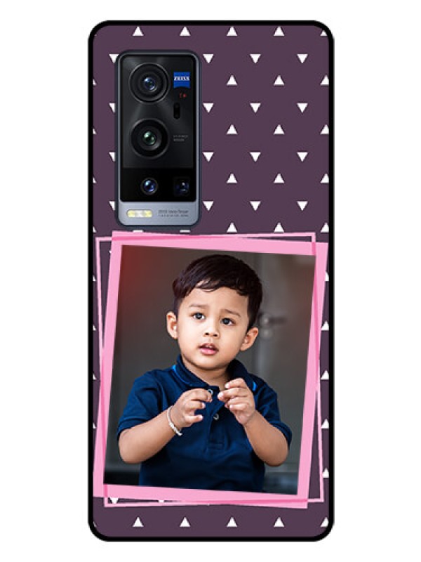Custom Vivo X60 Pro Plus 5G Custom Glass Mobile Case - Triangle Pattern Dotted Design
