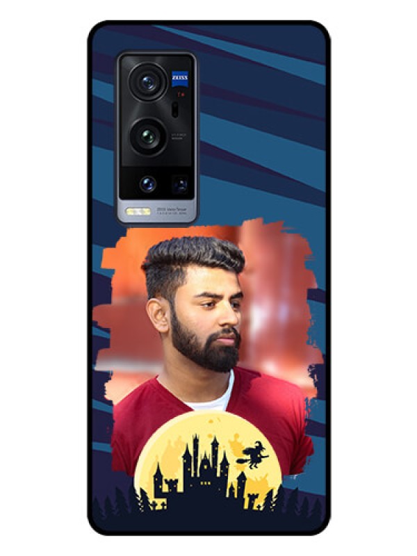 Custom Vivo X60 Pro Plus 5G Photo Printing on Glass Case - Halloween Witch Design 