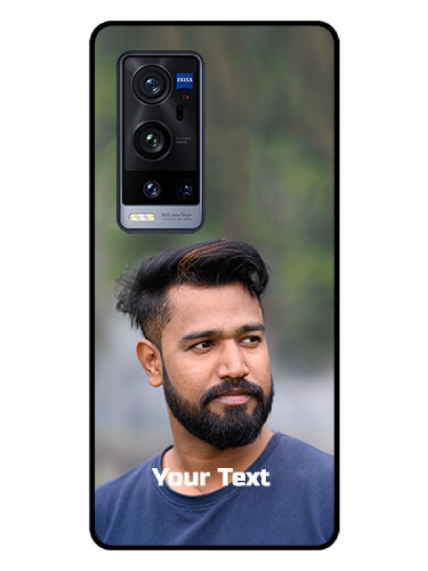Custom Vivo X60 Pro Plus 5G Glass Mobile Cover: Photo with Text