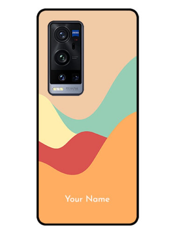 Custom Vivo X60 Pro Plus 5G Personalized Glass Phone Case - Ocean Waves Multi-colour Design