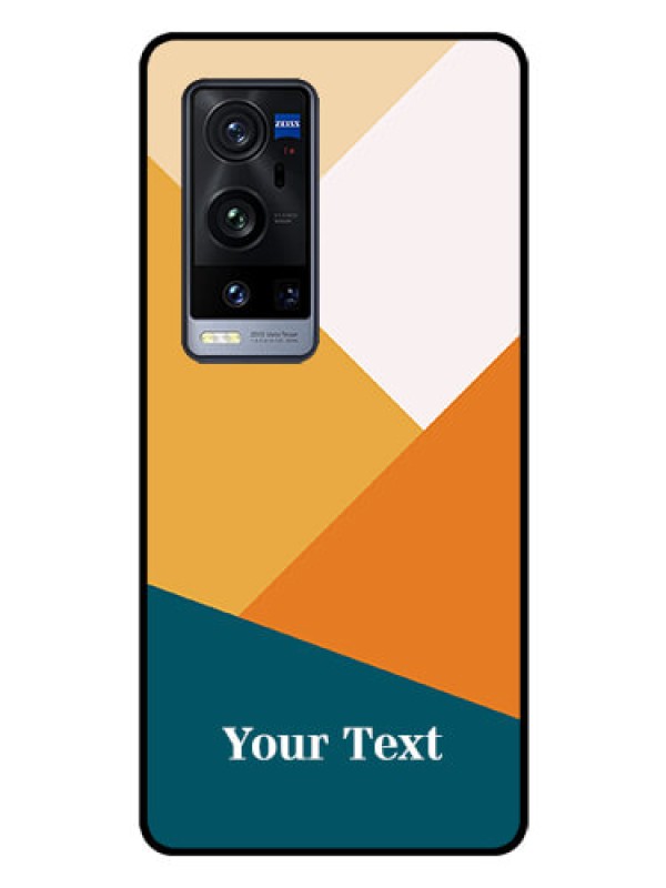 Custom Vivo X60 Pro Plus 5G Personalized Glass Phone Case - Stacked Multi-colour Design