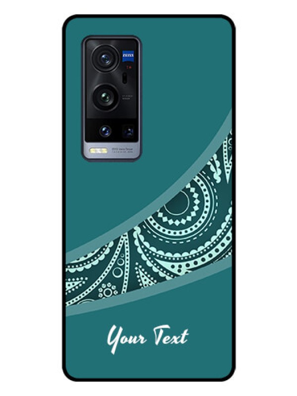 Custom Vivo X60 Pro Plus 5G Photo Printing on Glass Case - semi visible floral Design