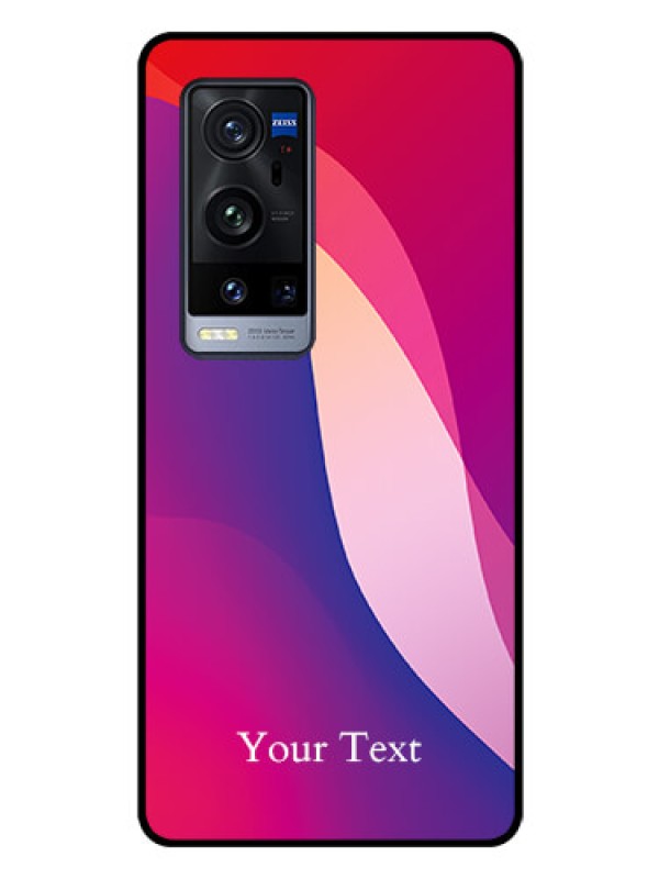 Custom Vivo X60 Pro Plus 5G Personalized Glass Phone Case - Digital abstract Overlap Design