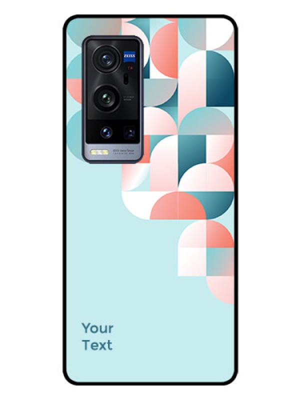 Custom Vivo X60 Pro Plus 5G Custom Glass Phone Case - Stylish Semi-circle Pattern Design