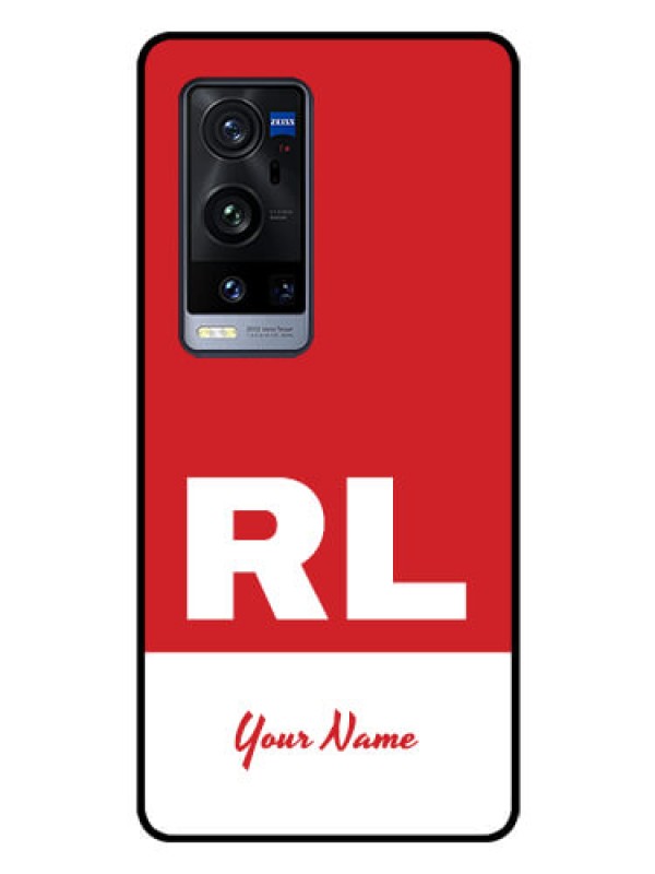 Custom Vivo X60 Pro Plus 5G Personalized Glass Phone Case - dual tone custom text Design