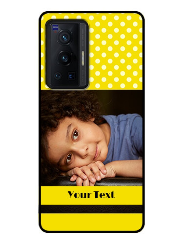 Custom Vivo X70 Pro 5G Custom Glass Phone Case - Bright Yellow Case Design