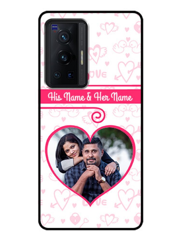 Custom Vivo X70 Pro 5G Personalized Glass Phone Case - Heart Shape Love Design