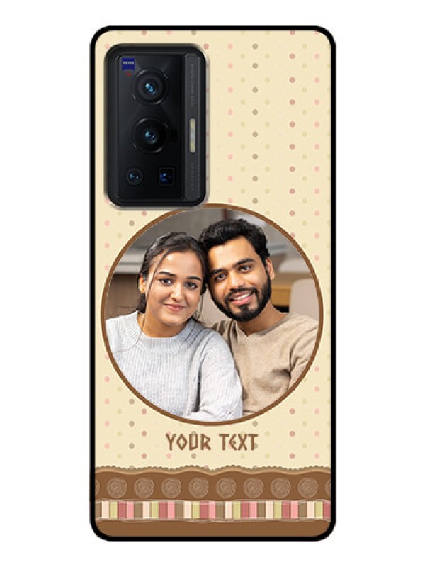 Custom Vivo X70 Pro 5G Custom Glass Mobile Case - Brown Dotted Mobile Case Design